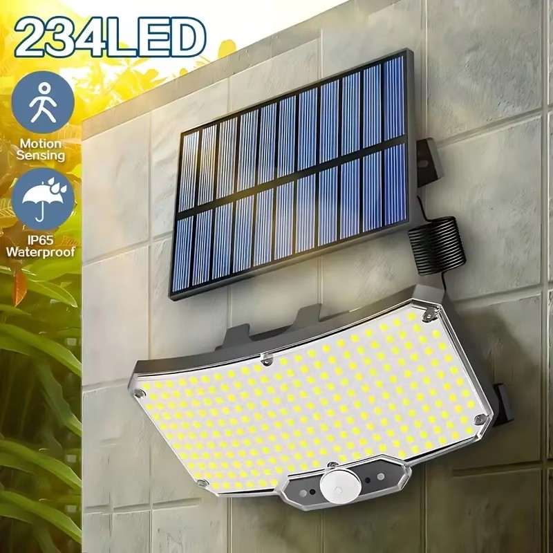 Solar Garden Light - 234LED zonne-buitenverlichting bewegingssensor superheldere externe wandschijnwerper
