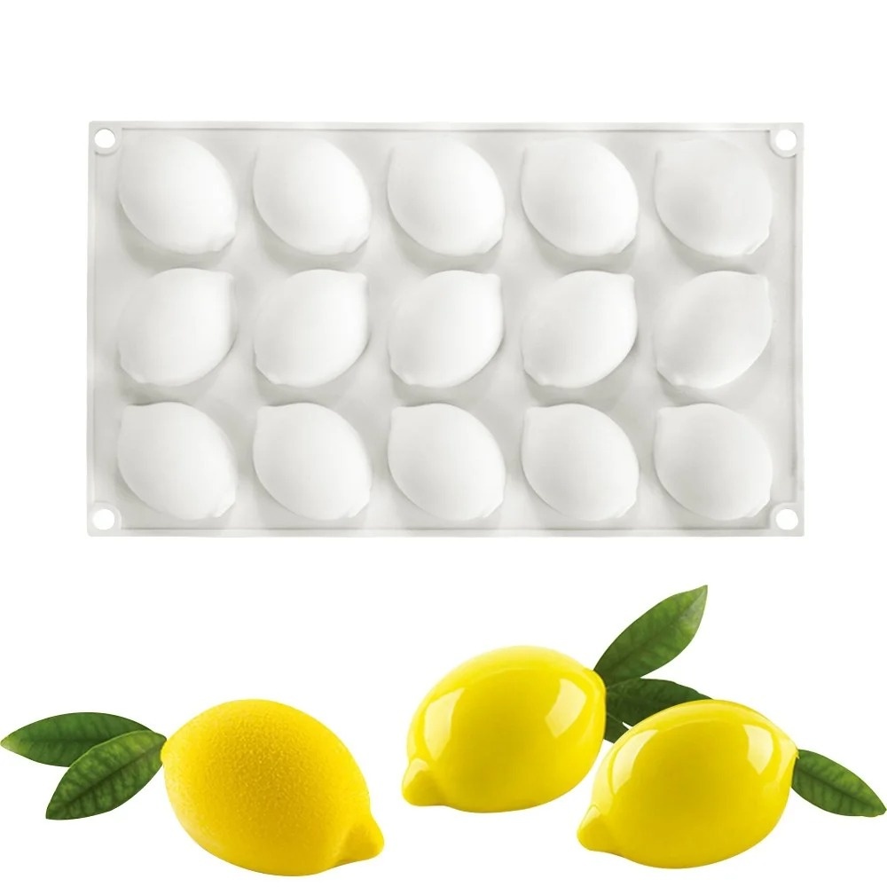 Eco Soap - 15-delige citroenvormige siliconen mal voor ijsblokjes,
