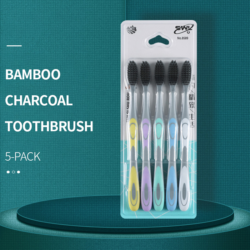 Bamboo Toothbrush - 5/10 stuks handmatige tandenborstel met bamboehoutskool