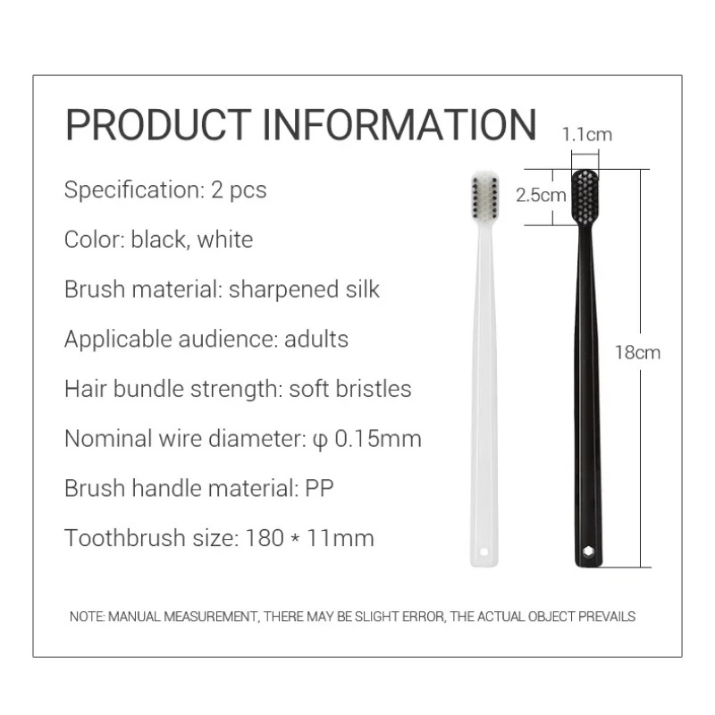 Bamboo Toothbrush - 2-10PC Milieuvriendelijke Bamboe Houtskool Tandenborstels Zachte