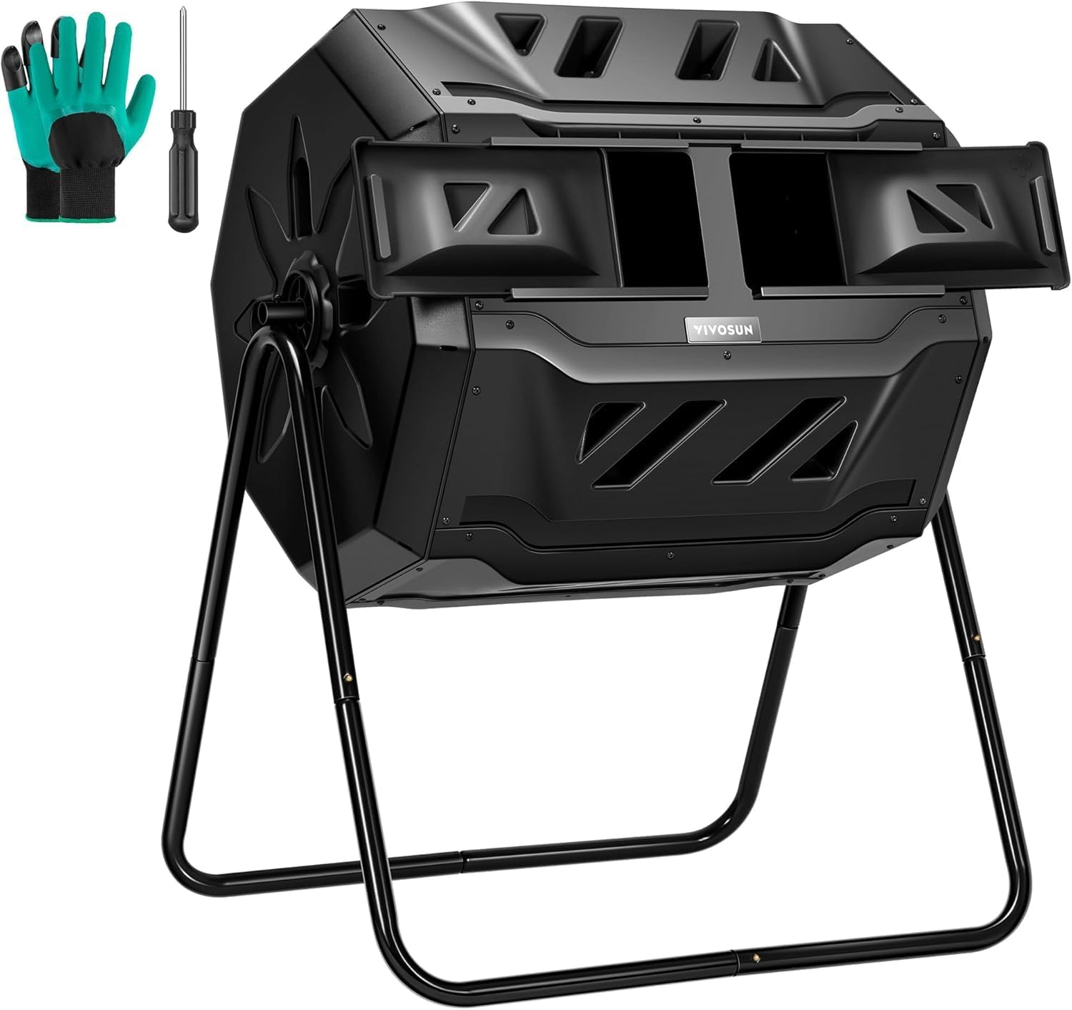 Compost Bin - VIVOSUN Outdoor Tumbling Composter Dubbel Roterende