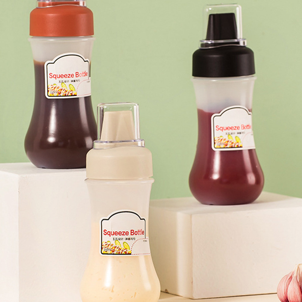 Reusable Bottle - 3 stuks transparante knijpflessen met 5