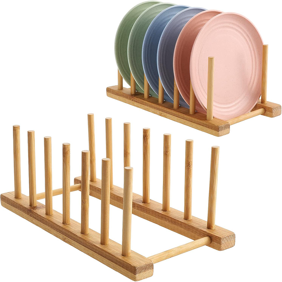 Bamboo Cutlery - 1 pcs/2 pcs Bamboe Afdruiprek, Plaat