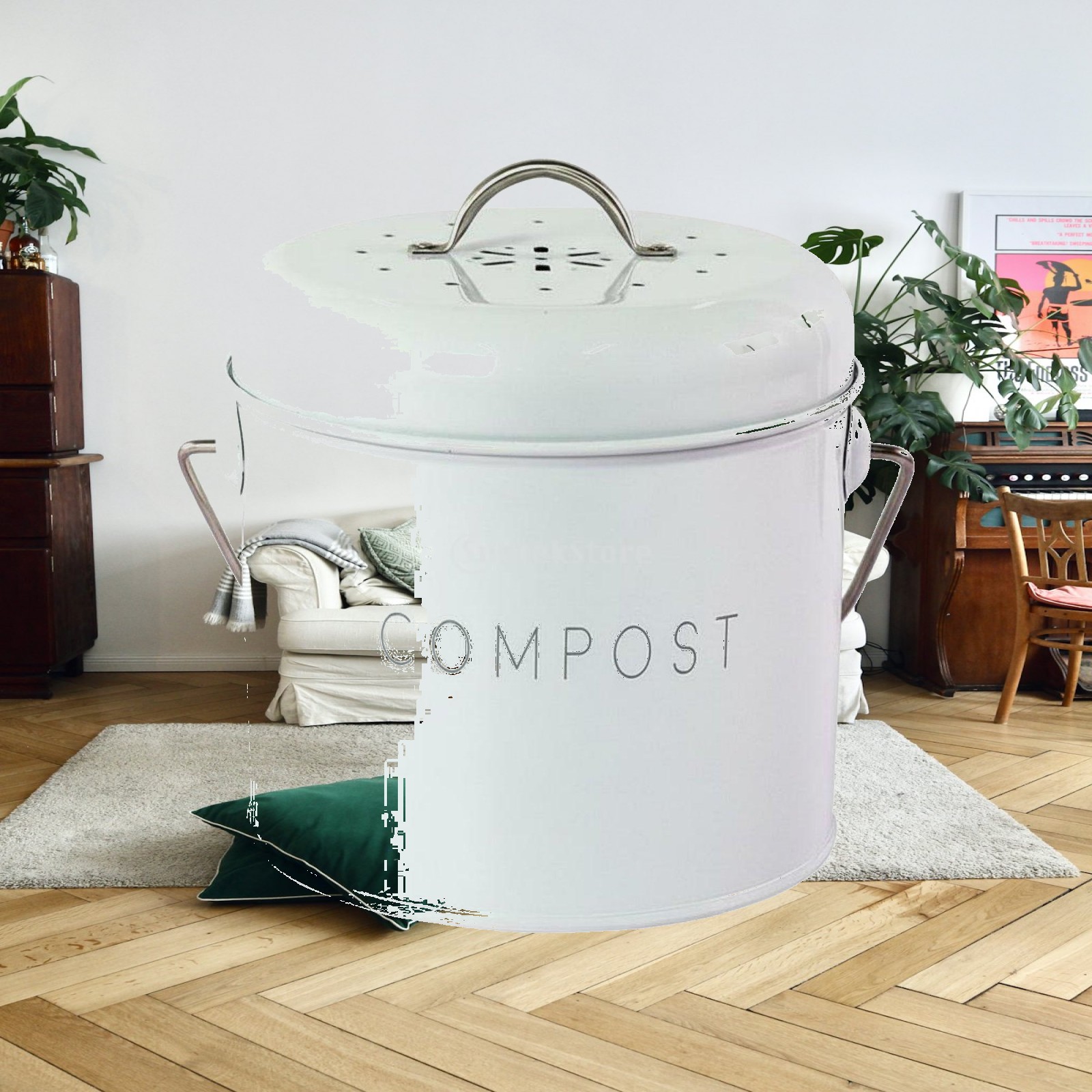 Compost Bin - Desktop prullenbak voor de keuken, compacte