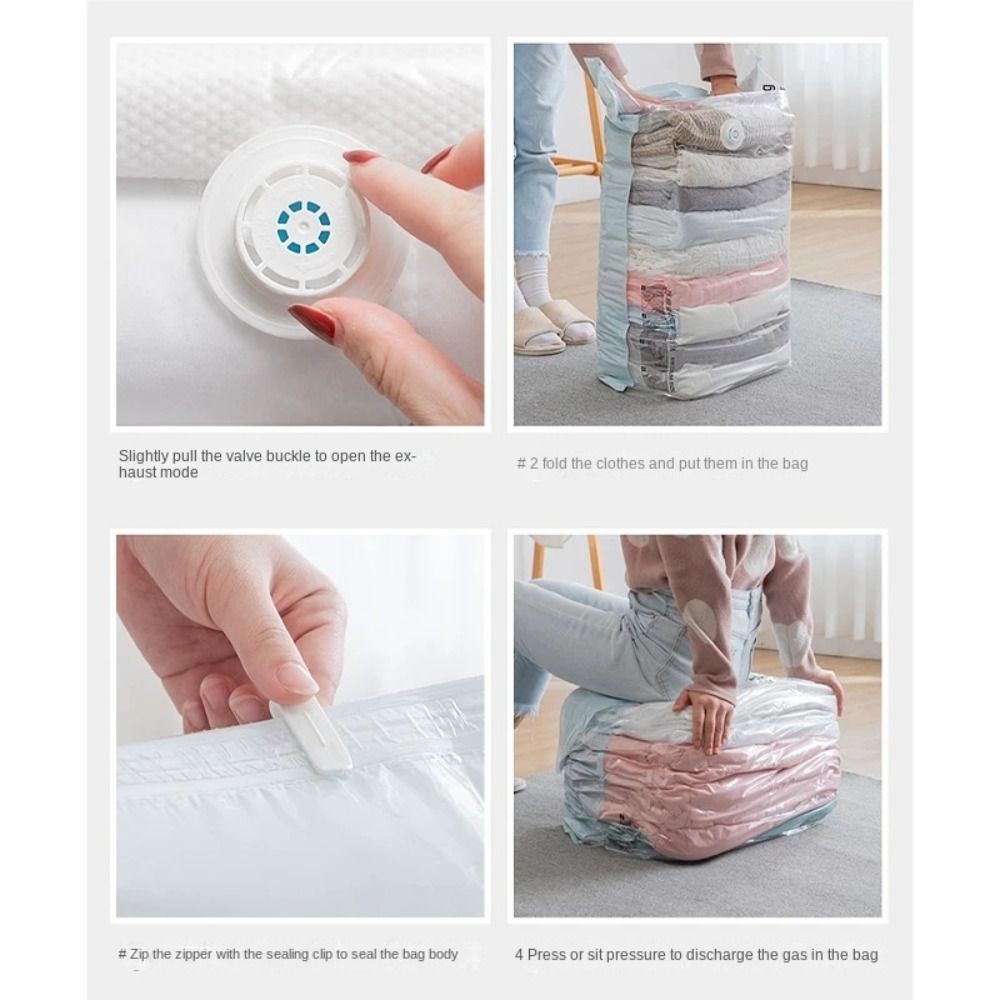 Reusable Bag - Press & Seal Vacuümopbergzakken Kubus Compressie