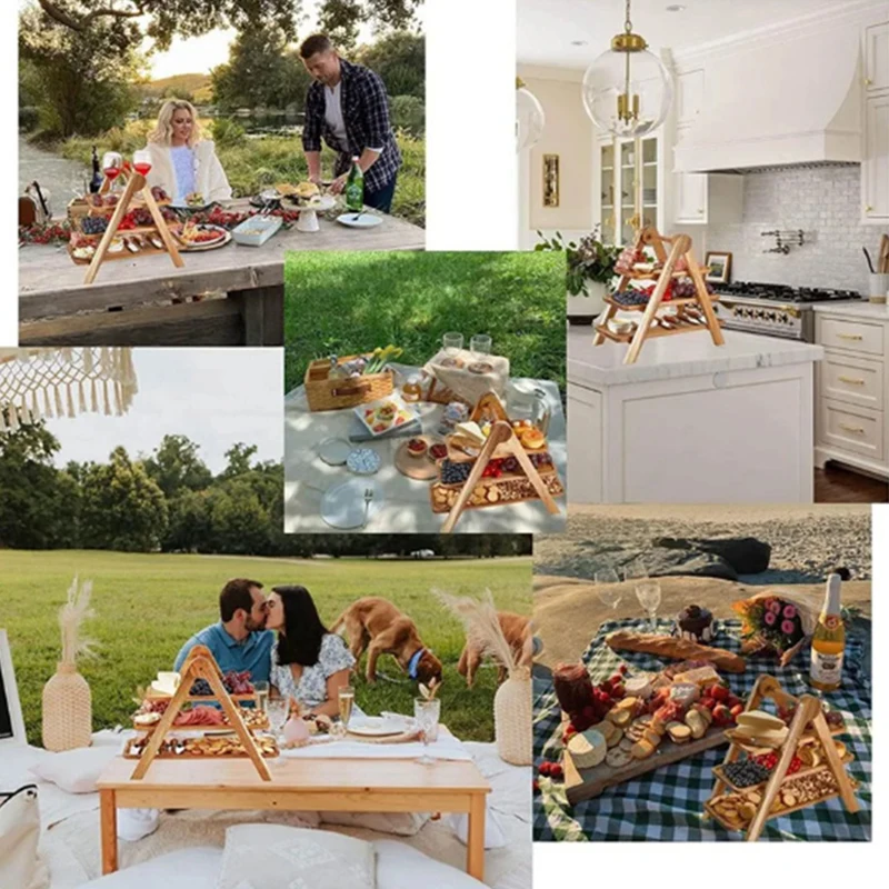 3-laags dienblad van hout, dec - Bamboo Cutlery recensie en prijs