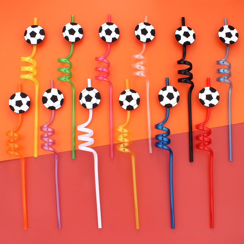 12 stuks rietjes met voetbalth - Reusable Straw recensie en prijs