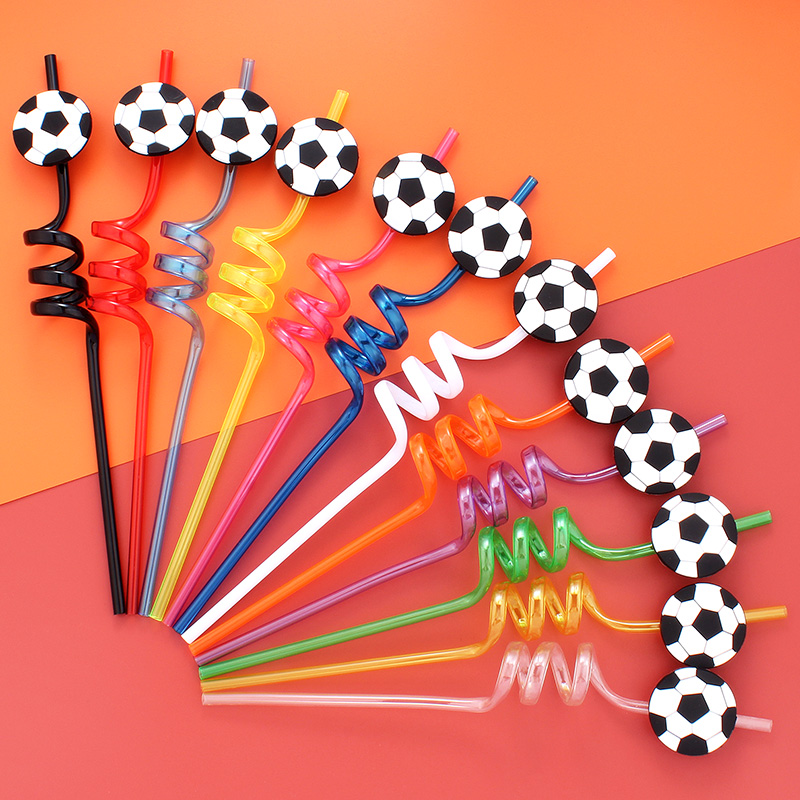 12 stuks rietjes met voetbalth - Reusable Straw recensie en prijs