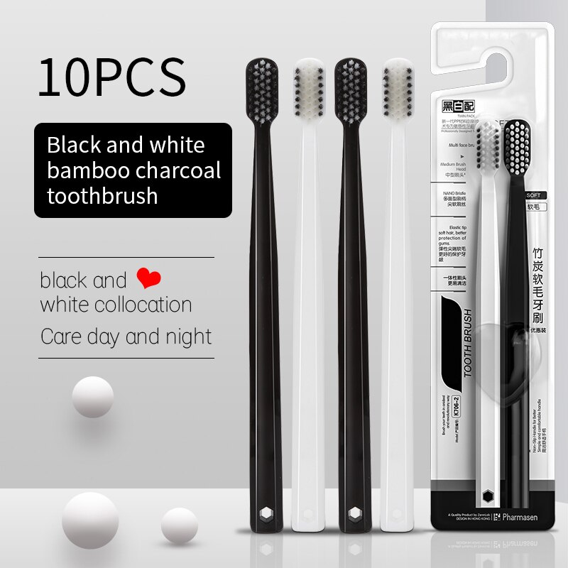 10PC Bamboe Houtskoolborstel Z - Bamboo Toothbrush recensie en prijs