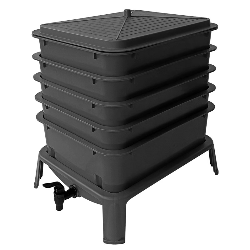 Robuuste 50L 5-lagen wormencom - Compost Bin recensie en prijs