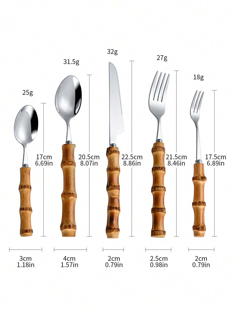 30-delige bestekset van roestv - Bamboo Cutlery recensie en prijs