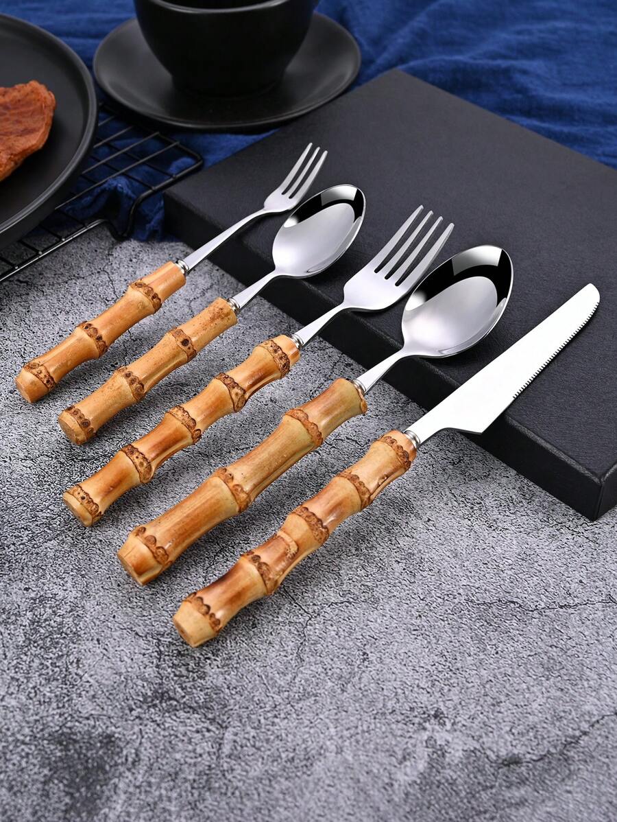 30-delige bestekset van roestv - Bamboo Cutlery recensie en prijs