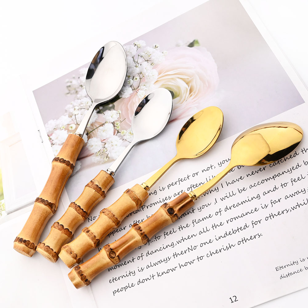 6 Stuks Goud Natuurlijke Bambo - Bamboo Cutlery recensie en prijs