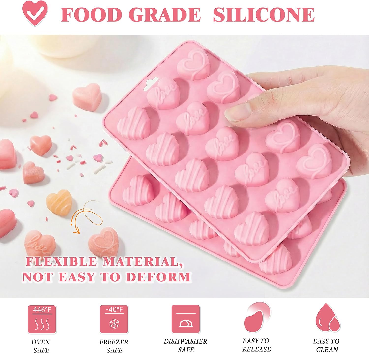 Hartvormige siliconen mallen,  - Eco Soap recensie en prijs
