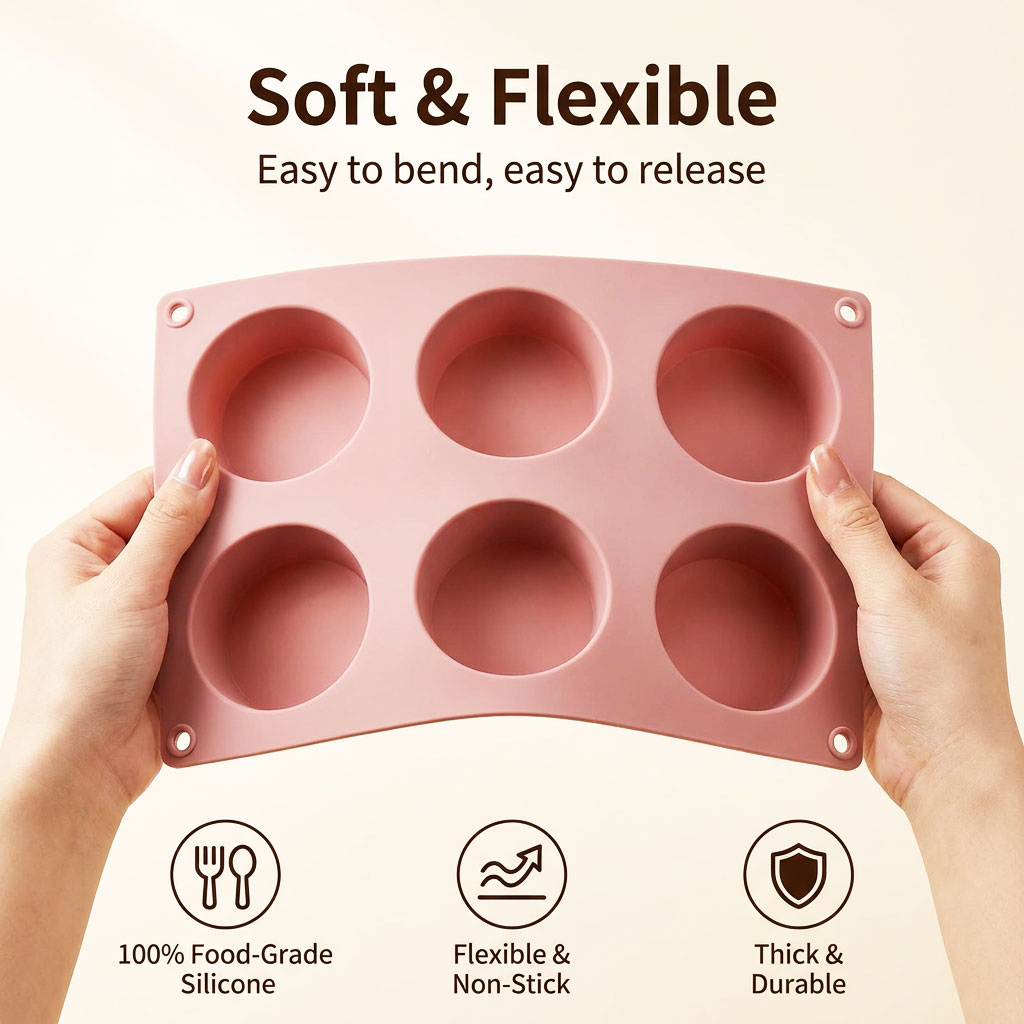 6-delige siliconen ronde cakev - Eco Soap recensie en prijs