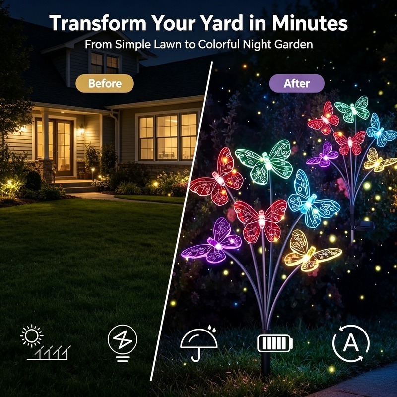 Vlinderlampen op zonne-energie - Solar Garden Light recensie en prijs