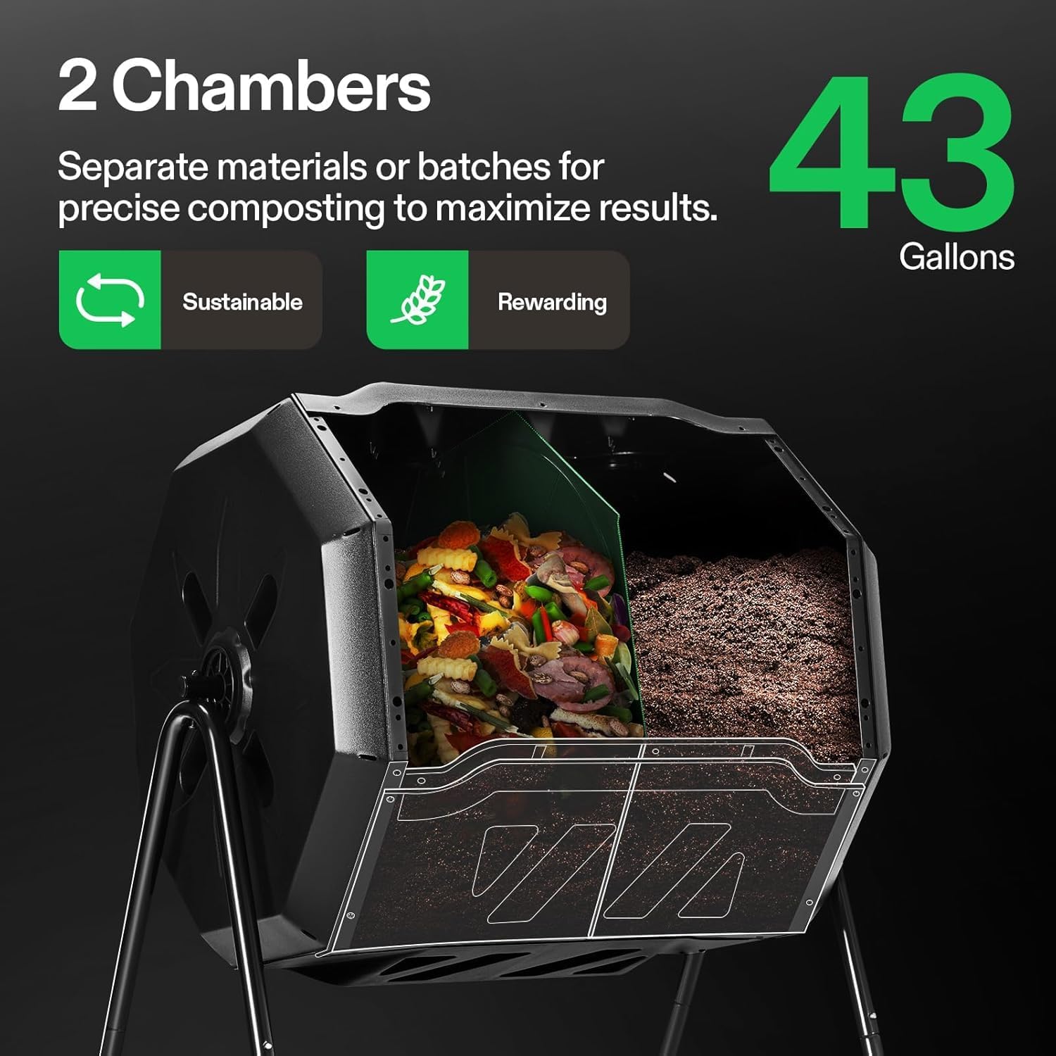 VIVOSUN Outdoor Tumbling Compo - Compost Bin recensie en prijs