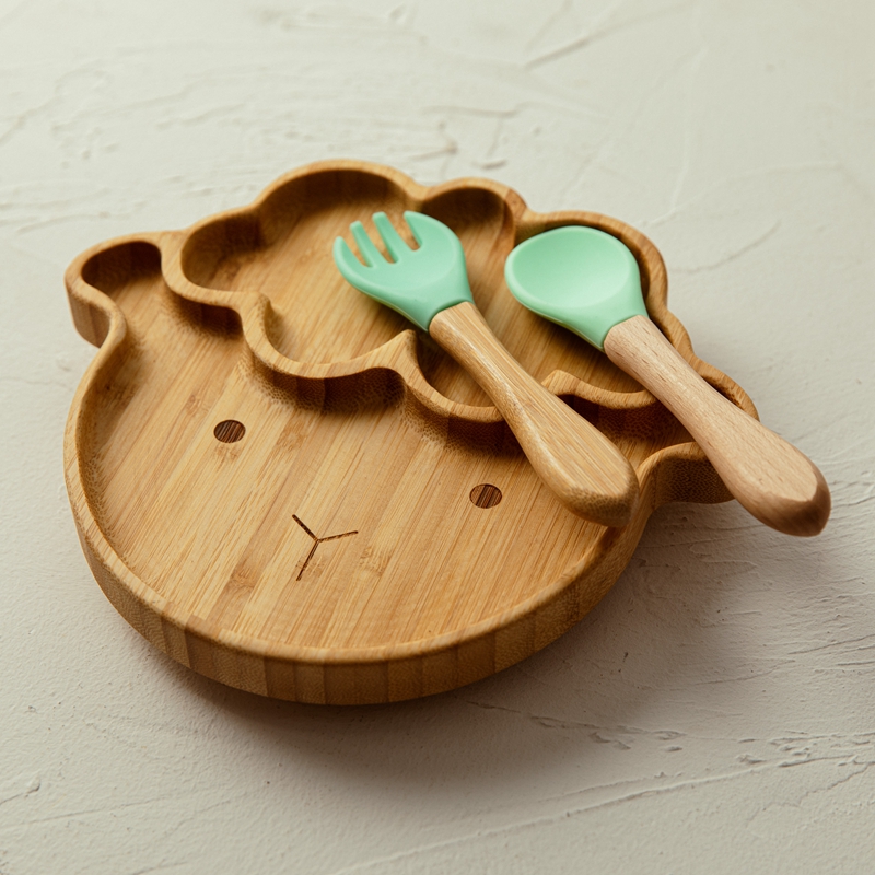 4Pcs Kinderen Servies Zuig Pla - Bamboo Cutlery recensie en prijs