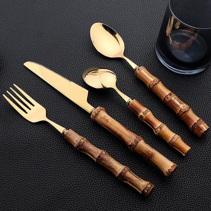 24 stuks roestvrijstalen beste - Bamboo Cutlery recensie en prijs