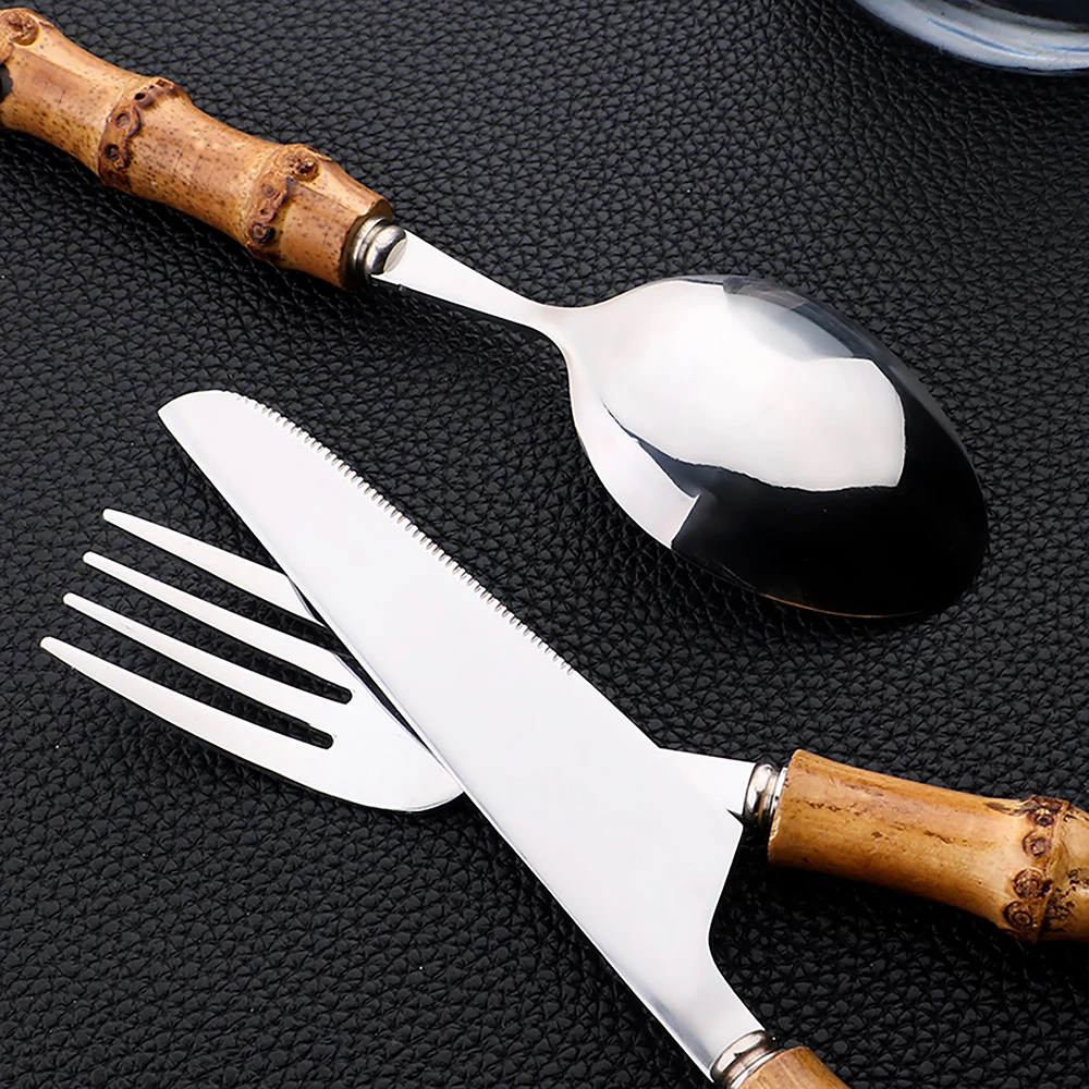 24 stuks roestvrijstalen beste - Bamboo Cutlery recensie en prijs