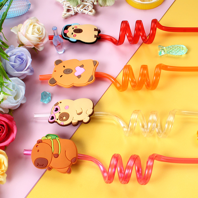12 stuks cartoon capibara herb - Reusable Straw recensie en prijs