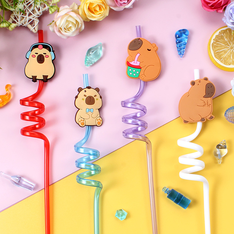 12 stuks cartoon capibara herb - Reusable Straw recensie en prijs