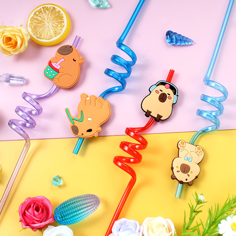 12 stuks cartoon capibara herb - Reusable Straw recensie en prijs