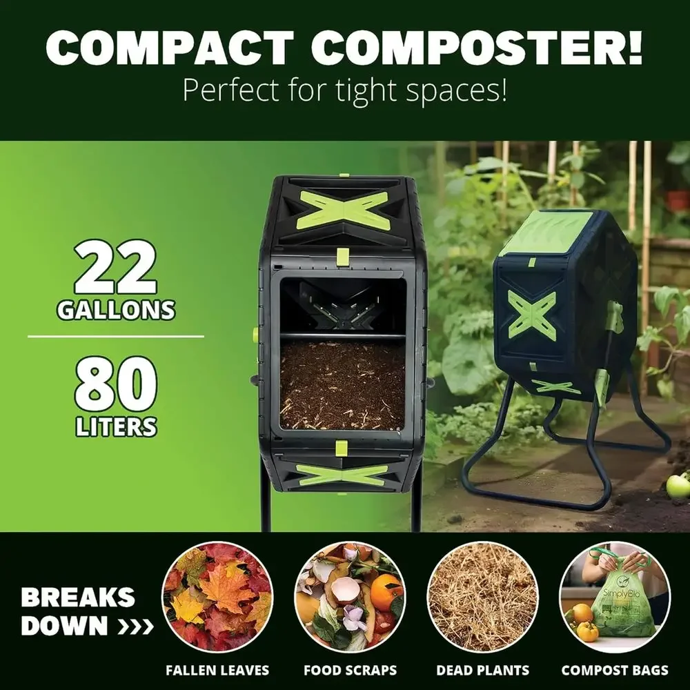 Draaibare 21-gallon buitencomp - Compost Bin recensie en prijs