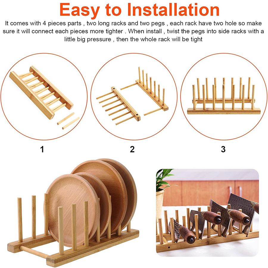 1 pcs/2 pcs Bamboe Afdruiprek, - Bamboo Cutlery recensie en prijs
