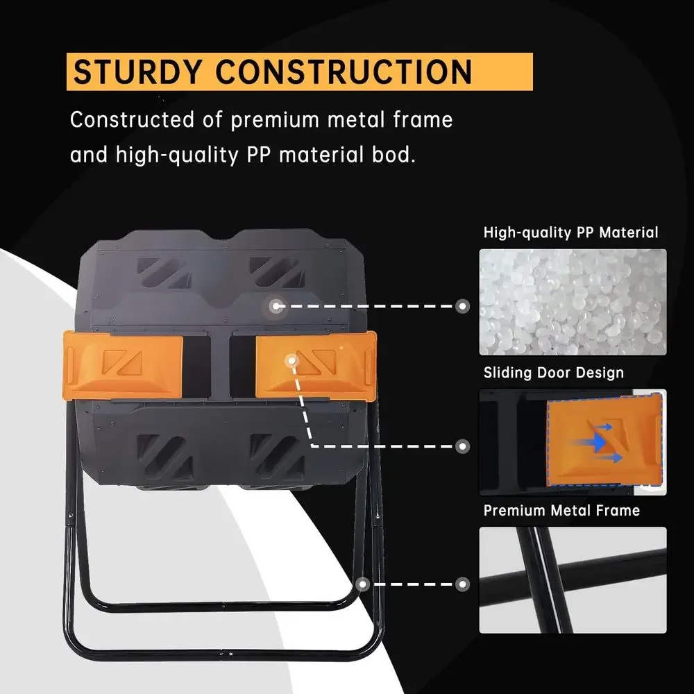 Dubbele kamer, 43 gallon, draa - Compost Bin recensie en prijs