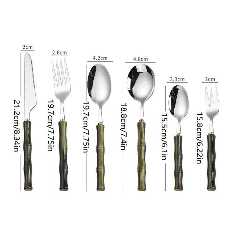 Bamboe handvat acryl 304 roest - Bamboo Cutlery recensie en prijs