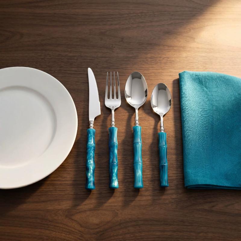 Bamboe handvat acryl 304 roest - Bamboo Cutlery recensie en prijs